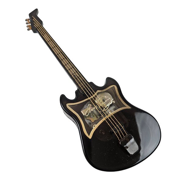 Other - Elvis Presley Music Box Guitar Shape Love Me Tender Works Vintage Collectible